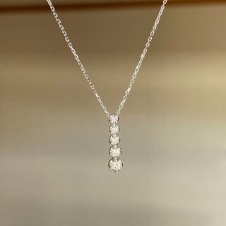 ネックレス美品 K18WG ホワイトゴールド ネックレス ダイヤ 0.40ct 【1-0118834】