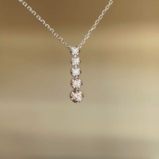 ネックレス美品 K18WG ホワイトゴールド ネックレス ダイヤ 0.40ct 【1-0118834】