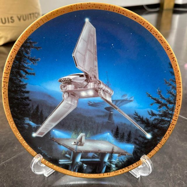 ビンテージ　スターウォーズ　帝国軍　タイファイター　ファイター　飾り皿　陶器皿