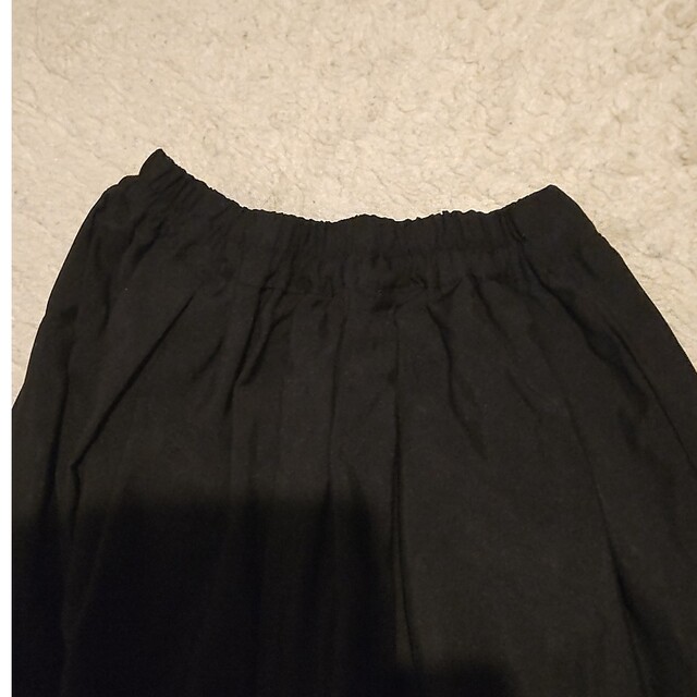 神戸レタス(コウベレタス)の黒 Aライン フレアースカート レディースのスカート(ロングスカート)の商品写真