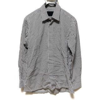 LANVIN 未使用 黒 日本製 ハリ感ある綿100% メンズシャツ