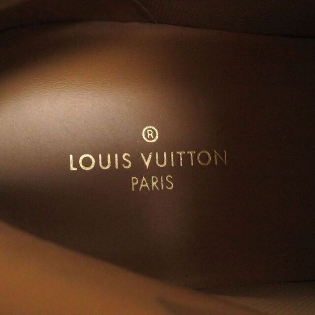 極美品□2019年製 LOUIS VUITTON/ルイヴィトン リヴォリ・ライン モノグラム ハイカット レザースニーカー 白×黒 6 イタリア製 箱付き