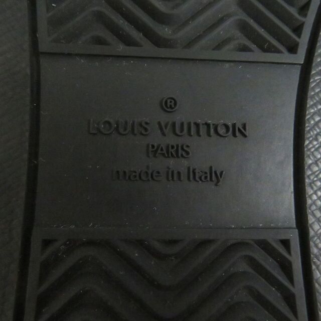 極美品□2019年製 LOUIS VUITTON/ルイヴィトン リヴォリ・ライン モノグラム ハイカット レザースニーカー 白×黒 6 イタリア製 箱付き