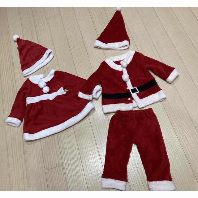 サンタ　子供　100  90  スカート　ズボン　帽子付き エンタメ/ホビーのコスプレ(衣装)の商品写真