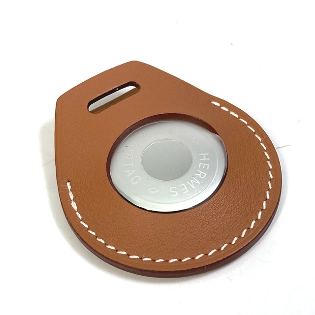 エルメス HERMES Apple AirTag エアタグ アップル H0008001 AA00 セリエ ストラップタイプ バッグチャーム スイフト  Z刻 ゴールド / ジョーヌ・ドール ブラウン 未使用