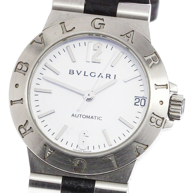 BVLGARI ブルガリ ディアゴノ スポーツ LCV29S デイト 黒 ブラック SS ステンレス レディース 自動巻き【6ヶ月保証】【腕時計】