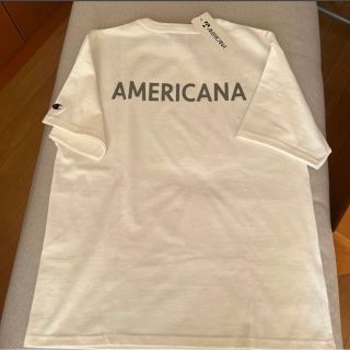 アメリカーナ(AMERICANA)のAmerica & champion コラボTシャツ（新品タグ付き）(Tシャツ(半袖/袖なし))