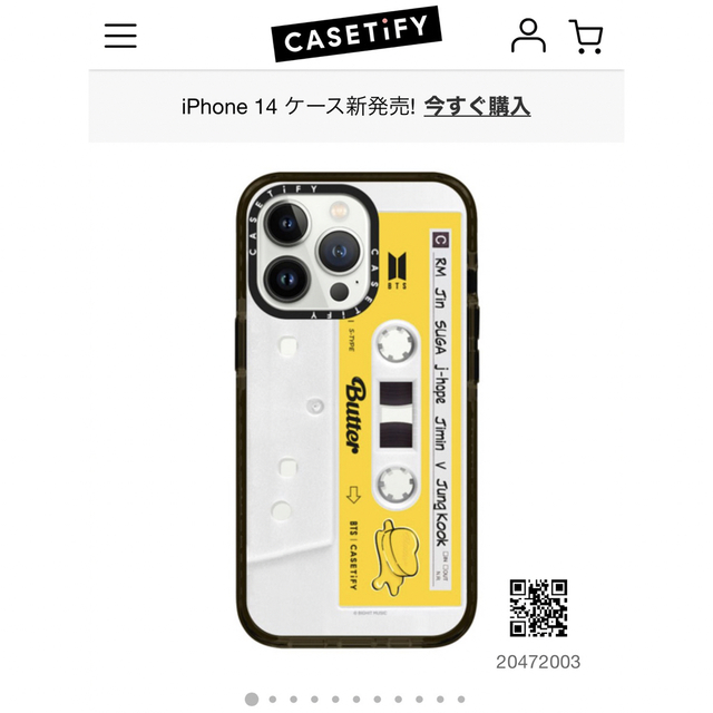 CASETiFYケースティファイ　BTS butter スマホ/家電/カメラのスマホアクセサリー(iPhoneケース)の商品写真