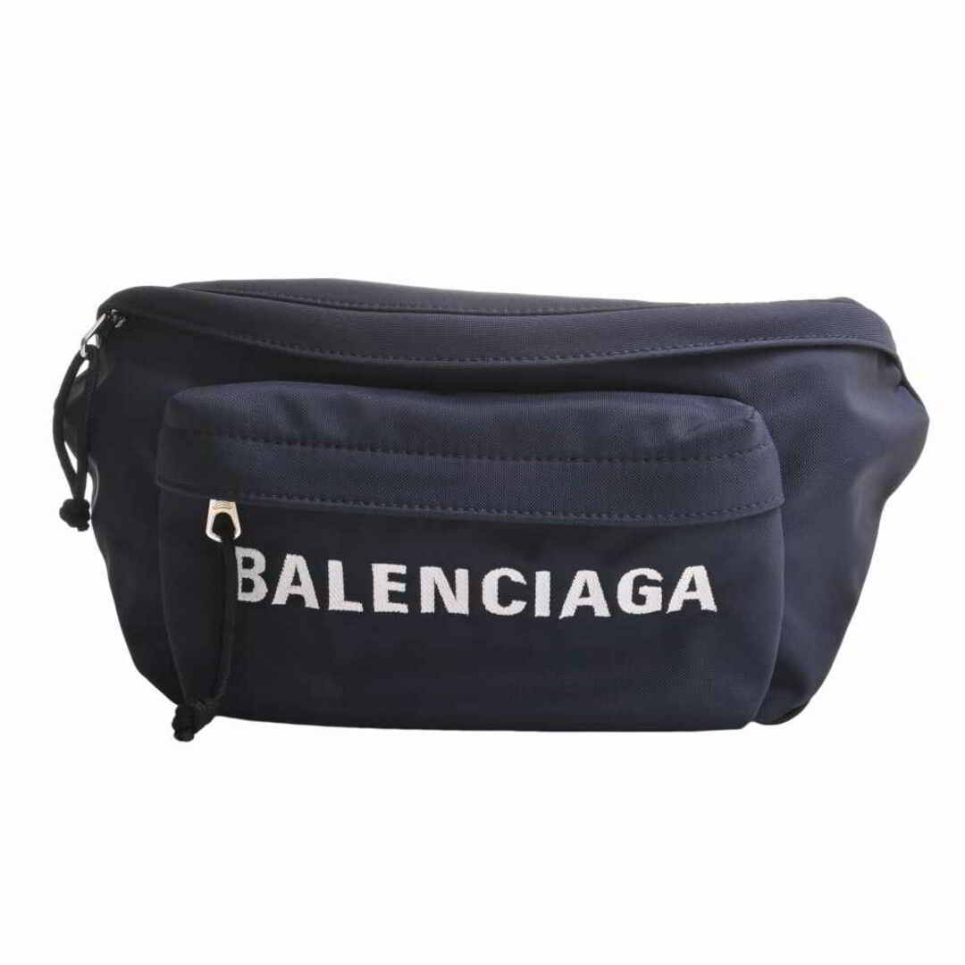 Balenciaga -  【中古】 Balenciaga バレンシアガ ナイロン WHEEL ロゴ ボディバッグ ウエストポーチ ネイビー by