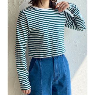 She's Closet ボーダークロップドロンT(Tシャツ(長袖/七分))