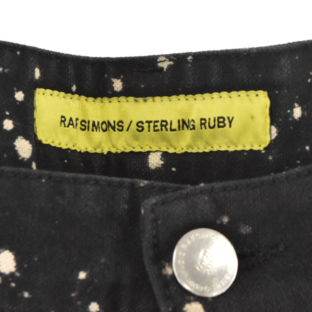 RAF SIMONS(ラフシモンズ)のRAF SIMONS ラフシモンズ ×STERLING RUBY 14AW Bleached Jeans ブリーチ加工デニムパンツ ジーンズ ブラック 44 メンズのパンツ(デニム/ジーンズ)の商品写真
