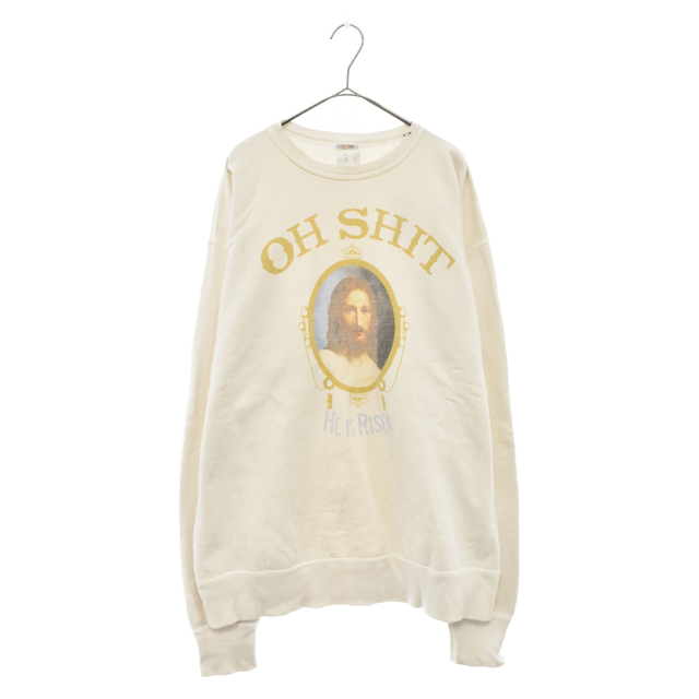 SAINT MICHAEL セントマイケル 22AW OH SHIT SWEAT SHIRTS SM-A22-0000-014 ヴィンテージ加工スウェットトレーナー