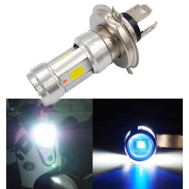 M17 バイク用 H4 led ヘッドライト Hi/Lo切替 ホワイト三面発光