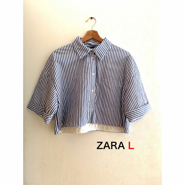 ZARA(ザラ)のZARA レディース クロップドシャツ L レディースのレディース その他(その他)の商品写真