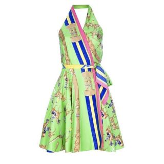 ラルフローレン ラルフ 新品 ドレス ワンピース 馬柄 シルク 巻き
