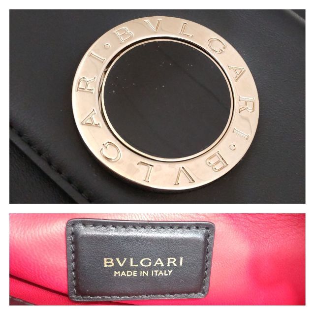 BVLGARI(ブルガリ)のブルガリ　ブルガリブルガリ　サークルロゴ　ハンドバッグ　ブラック　MJ215 レディースのバッグ(ハンドバッグ)の商品写真