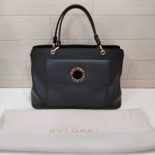 ブルガリ(BVLGARI)のブルガリ　ブルガリブルガリ　サークルロゴ　ハンドバッグ　ブラック　MJ215(ハンドバッグ)