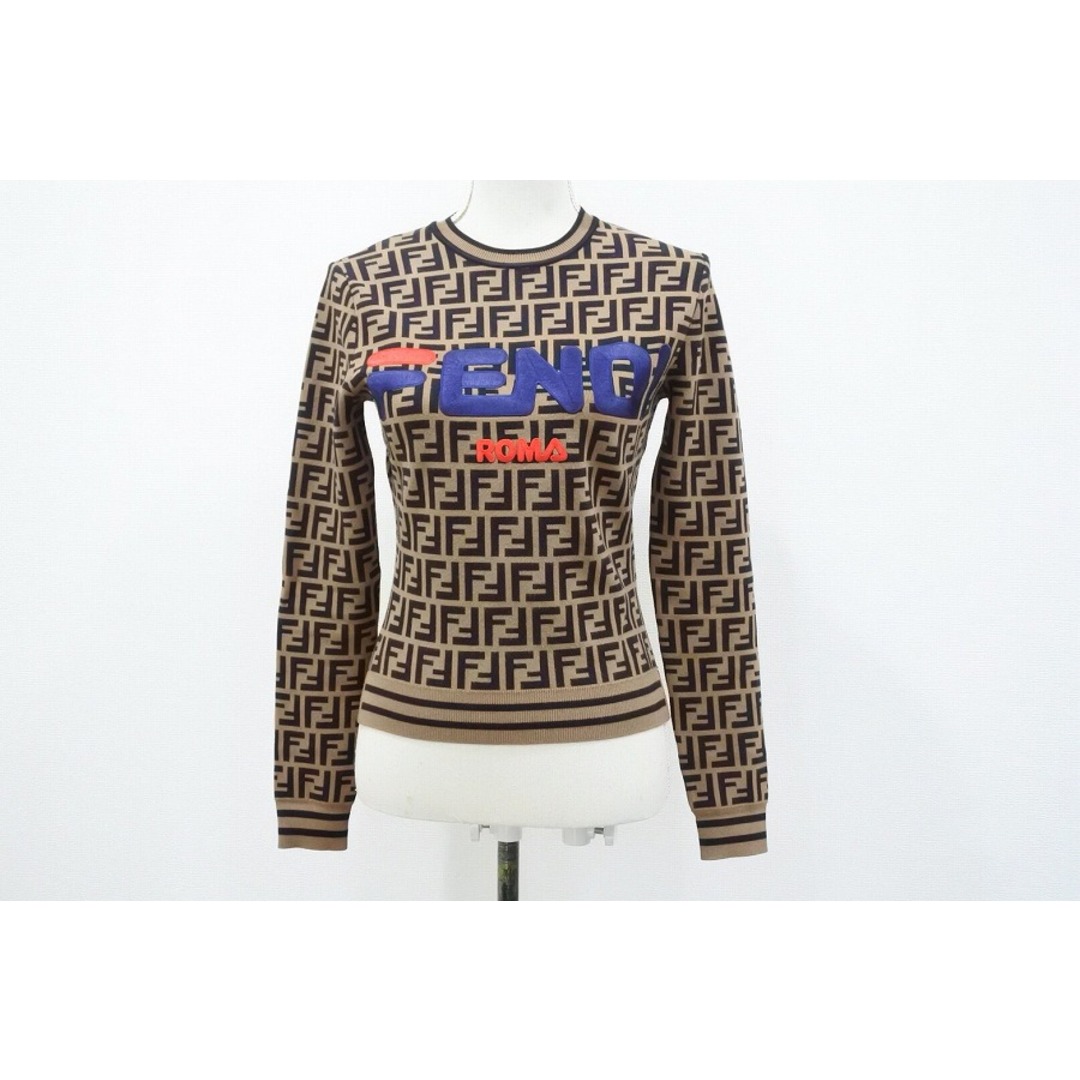 FENDI FILA コラボ ロゴマニア トレーナー スウェット ズッカ柄 FENDI FILA コラボ ロゴマニア トレーナー スウェット ズッカ柄