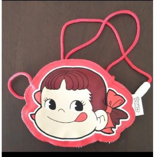 フジヤ(不二家)の不二家 ペコちゃん コインケース ネックホルダー付き レトロ☆中古 美品(ノベルティグッズ)