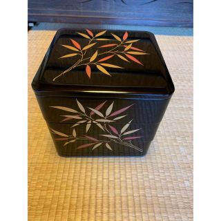 新品 三段重箱 笹本金蒔絵 越前塗り(漆芸)