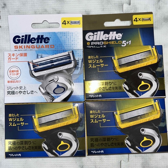 Gillette スキンガード＋プロシールド 替え刃4箱セット