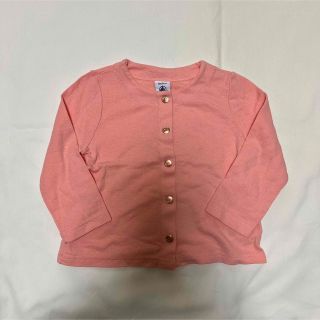 プチバトー(PETIT BATEAU)の新品未使用品プチバトー　コットンリネンカーディガン(カーディガン/ボレロ)