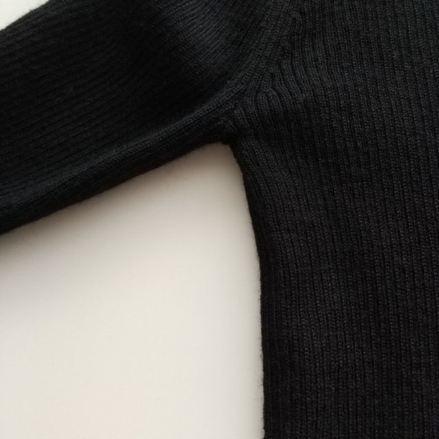 MUJI (無印良品)(ムジルシリョウヒン)の無印良品 首のチクチクを抑えたリブタートルネック セーター (ブラック) レディースのトップス(ニット/セーター)の商品写真