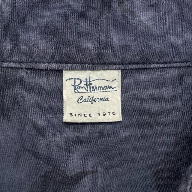 Ron Herman(ロンハーマン)の【入手困難】ロンハーマン ポケット付き ボタニカル 総柄 長袖シャツ 紺 S メンズのトップス(シャツ)の商品写真
