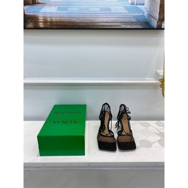 代引き不可】 Bottega Veneta - BOTTEGA VENETA メッシュパンプス