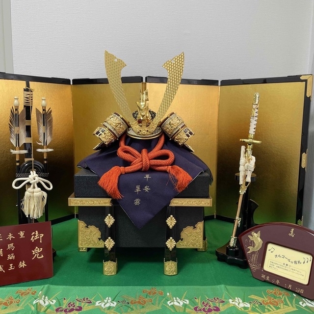 5月人形 兜 オルゴール付き-