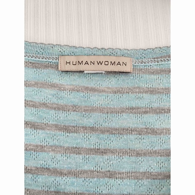 HUMAN WOMAN(ヒューマンウーマン)のヒューマンウーマン　HUMANWOMAN　カシュクールカットソー レディースのトップス(Tシャツ(長袖/七分))の商品写真