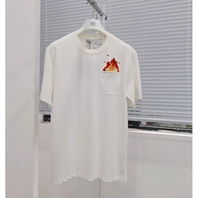 日本製 ロエベxハウル カルシファー刺繍Tシャツ - Tシャツ(半袖/袖なし)