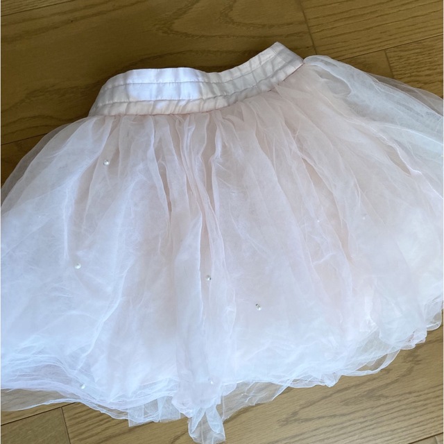 MONNALISA(モナリザ)のモナリザ　チュール　スカート　ピンク キッズ/ベビー/マタニティのキッズ服女の子用(90cm~)(スカート)の商品写真