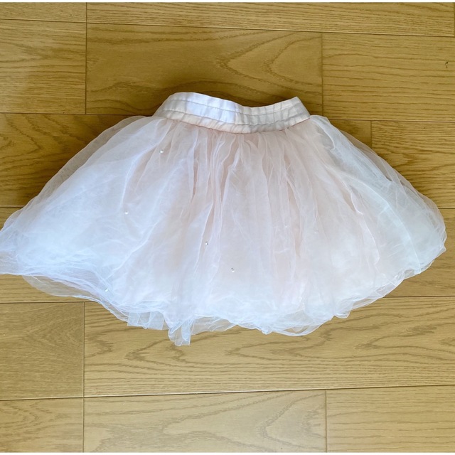 MONNALISA(モナリザ)のモナリザ　チュール　スカート　ピンク キッズ/ベビー/マタニティのキッズ服女の子用(90cm~)(スカート)の商品写真