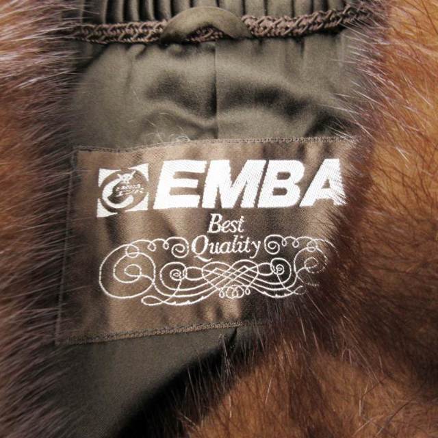 エンバ EMBA ダークミンク ファー コート ヘリンボーン ジャケット