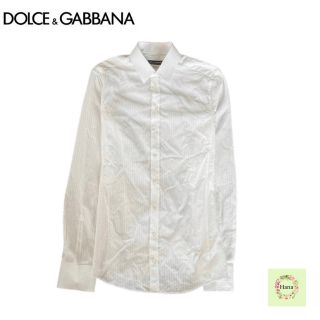 ドルチェアンドガッバーナ(DOLCE&GABBANA)のドルチェ&ガッバーナ ドルガバ ワイシャツ Yシャツ ストライプ 長袖37(シャツ)