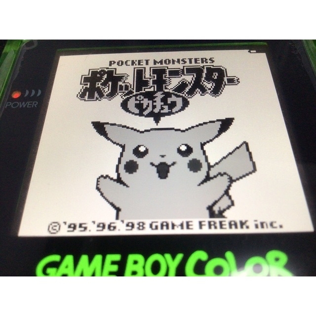 ゲームボーイカラー クリアグリーン バックライトips換装カスタム++ 新