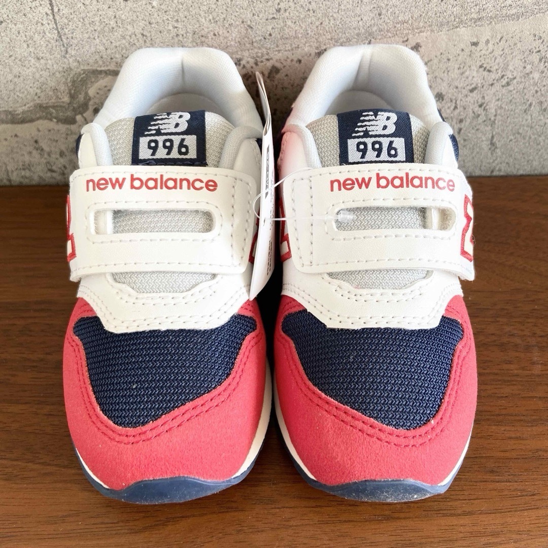 New Balance(ニューバランス)の【新品】15センチ ホワイト×イエロー ニューバランス スニーカー キッズ キッズ/ベビー/マタニティのキッズ靴/シューズ(15cm~)(スニーカー)の商品写真