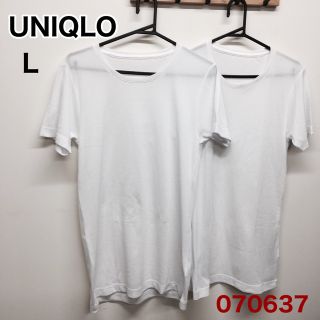 ユニクロ(UNIQLO)のUNIQLO ドライデオドラントメッシュクルーネックT  L  2P(Tシャツ/カットソー(半袖/袖なし))