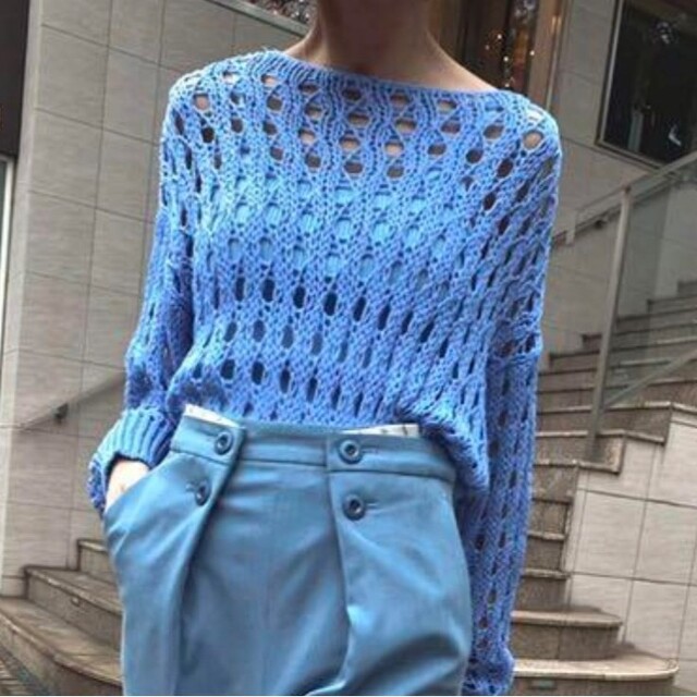 Ameri VINTAGE(アメリヴィンテージ)のLOOSE SHEER KNIT TOP レディースのトップス(ニット/セーター)の商品写真