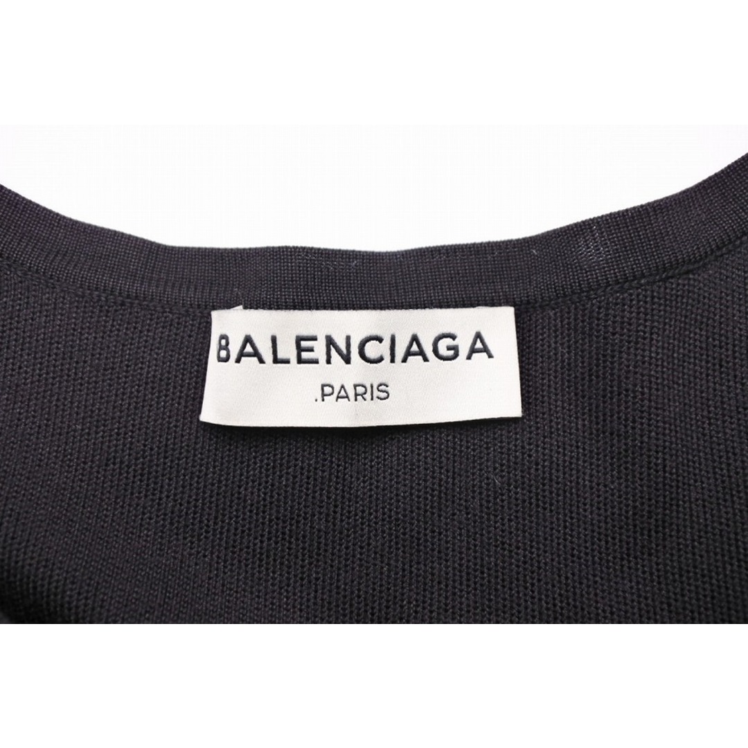 [USED/]BALENCIAGA バレンシアガ ニット・セーター シルクニット 半袖 36 ブラック シルク 36 437905T2082  ai-tdc-009945 4