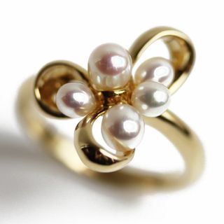 ミキモト(MIKIMOTO)のMIKIMOTO ミキモト K18YG イエローゴールド 淡水パール リング・指輪 10号 3.7g レディース【中古】【美品】(リング(指輪))