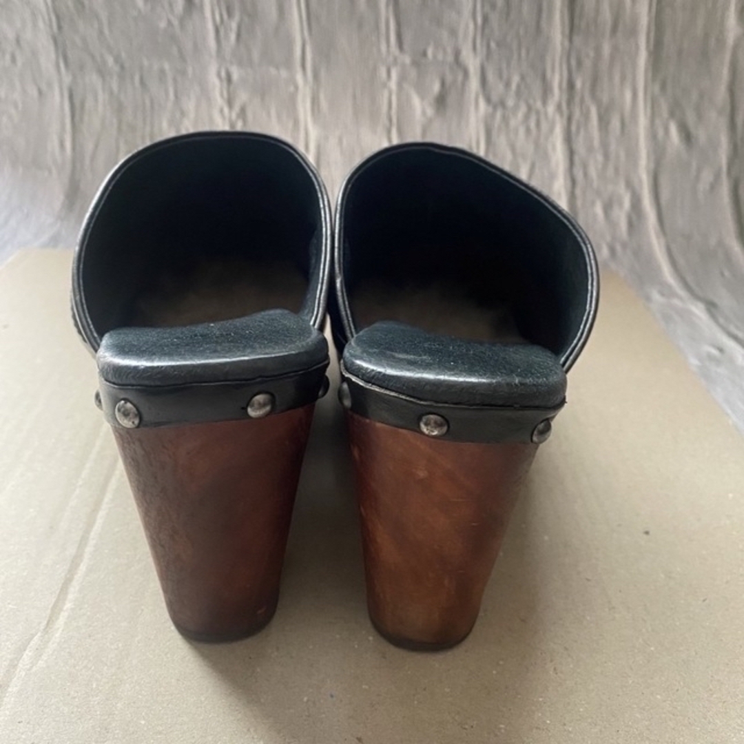UGG SIN 3206 本革 ムートン サボ サンダル ブラック