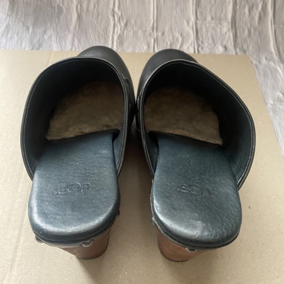 UGG SIN 3206 本革 ムートン サボ サンダル ブラック