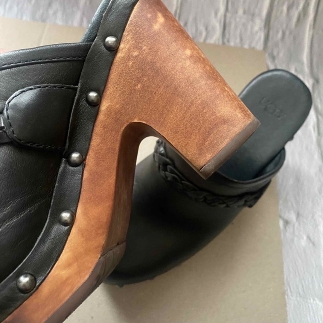 UGG SIN 3206 本革 ムートン サボ サンダル ブラック