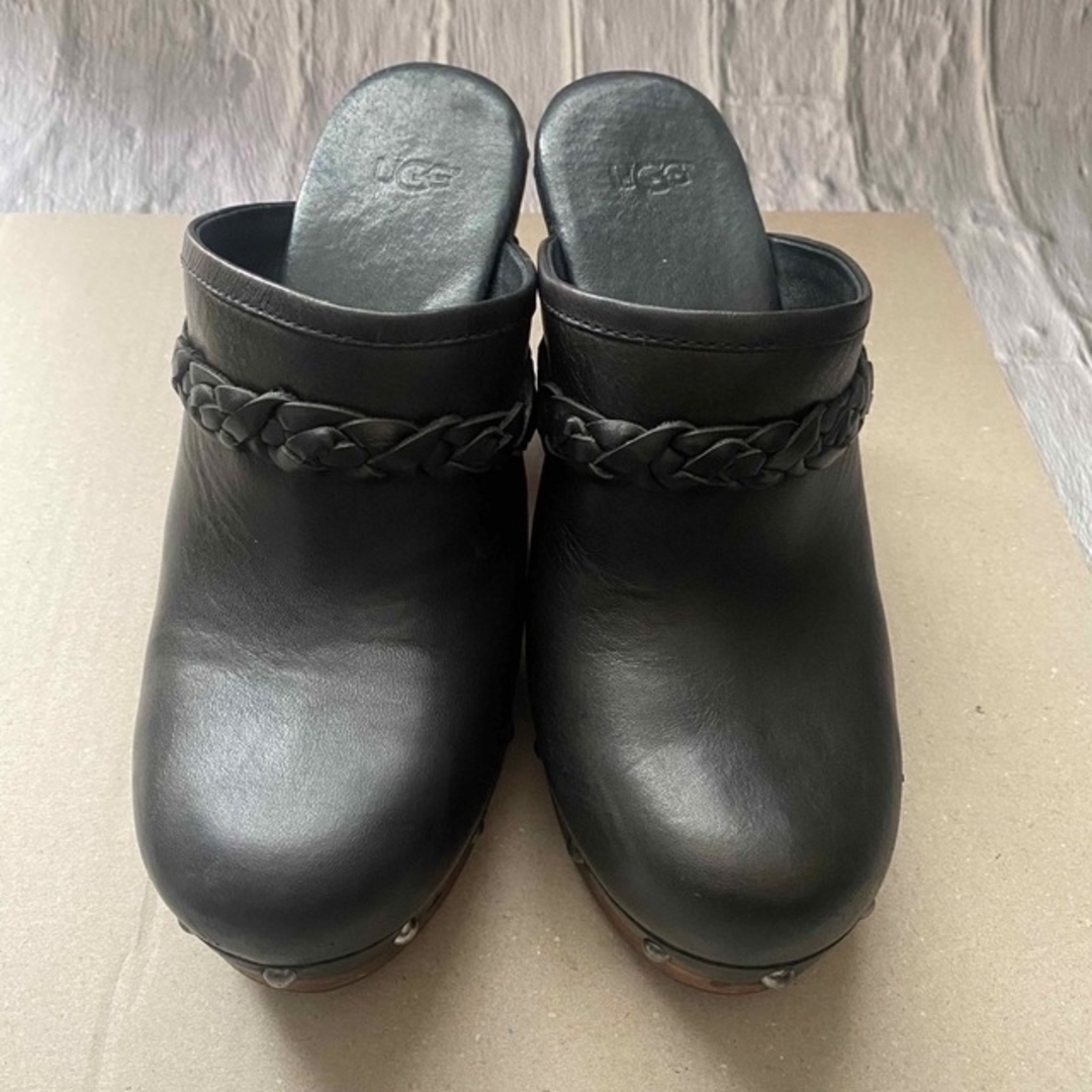 UGG SIN 3206 本革 ムートン サボ サンダル ブラック