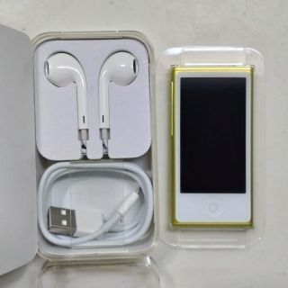 アップル(Apple)の【美品】iPod nano 第7世代 イエロー(ポータブルプレーヤー)