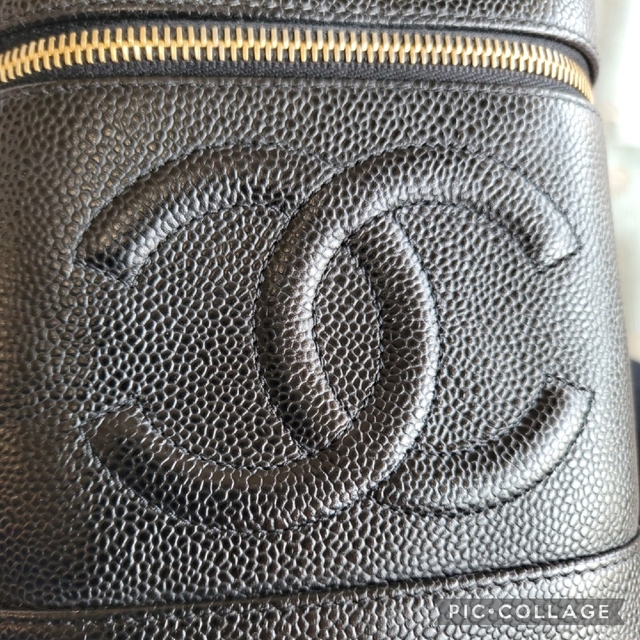 超美品 シャネル CHANEL バニティバッグ キャビアスキン ヴィンテージ