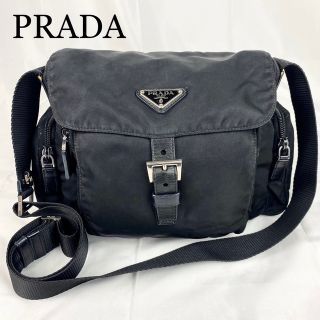 プラダ(PRADA)のプラダ　ショルダーバッグ　ナイロン　ブラック　三角プレート　カメラバッグ　白タグ(ショルダーバッグ)