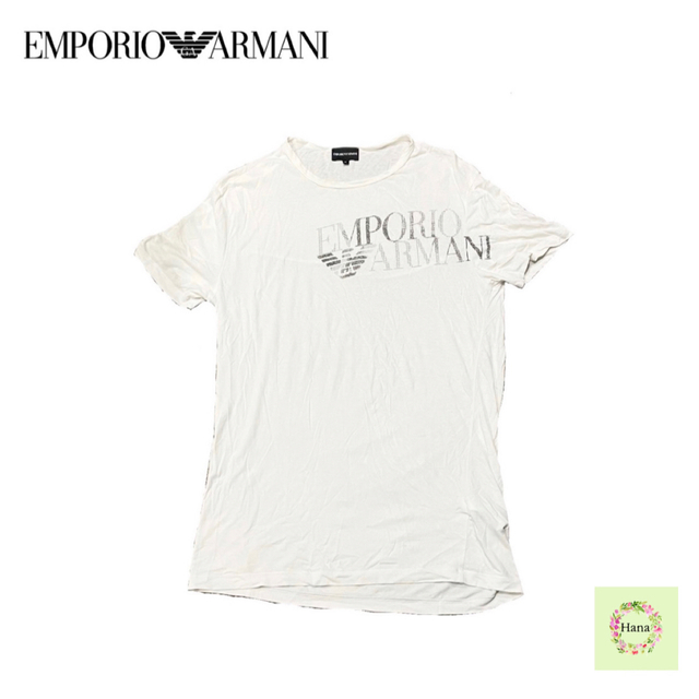 【美品】 EMPORIO ARMANI エンポリオアルマーニ Tシャツ ロゴ入り